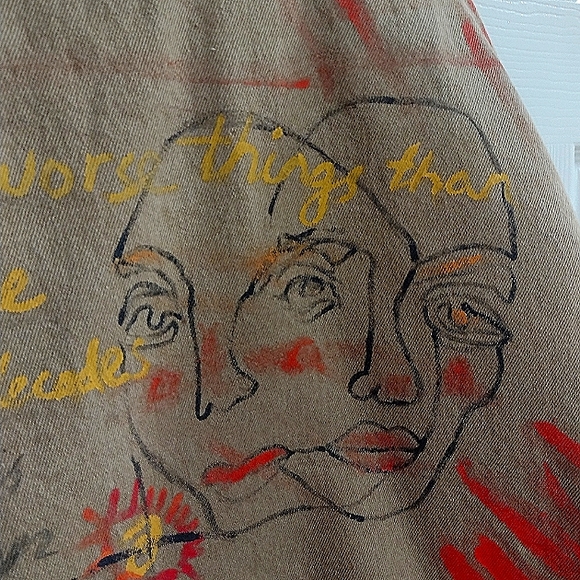 Men's  Custom Hand Painted/ Graffiti Prison Issued Jacket - Picture 9 of 12